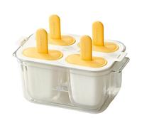 Ice Pop Maker, Silicone Freezer Mold, Drip Proof Design, Non Stick Easy Release 4 Cavity Reusable Food Grade BPA Free Postre Tray Ice Cream Yogurt Juice Treats, for kitchen summer use