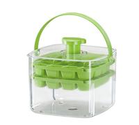 Ice Tray Bin - Prensa Mold 13,2 x 9,62 cm, Lid Included | Reusable Ice Molds, Kitchen Tray for Freezer Coffee Cocktail Whiskey Beverage Party Drinks Chilling Convenient Modern Simple