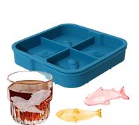 Ice Trays, Silicone Animal Molds, 5.91x5.91x1.18 Inches 4-Cavity Molds for Wine, Drink Mould, Whiskey, Cocktail, Jelly, Chocolate, Kitchen, Home, Barbacoa, Hiking, Beach Party and Holiday