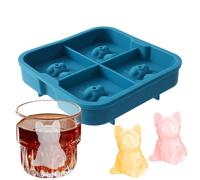 Ice Trays, Silicone Animal Molds, 5.91x5.91x1.18 Inches 4-Cavity Molds for Wine, Drink Mould, Whiskey, Cocktail, Jelly, Chocolate, Kitchen, Home, Barbacoa, Hiking, Beach Party and Holiday