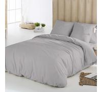 Icehome - Funda Nórdica 180 de Microfibra Ecológica, Juego de Funda Edredón 260x220 cm + 2 Fundas de Almohada Lisas 45x110 cm, Ultrasuave Transpirable y Libre de Arrugas, Certificado Oeko-Tex, Gris C