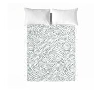 Icehome - juego de sábanas estampadas 2 piezas cama 135 - algodón extra suave - incluye sábana encimera + 1 funda de almohada - pebbles
