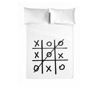 Icehome - juego de sábanas estampadas 3 piezas cama 150 - algodón extra suave - incluye sábana encimera + 2 fundas de almohada - 3n raya