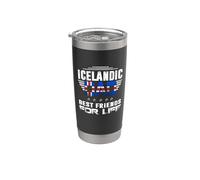 Icelandic Dad Best Friends For Life Funny For Fathers Daddy Vaso térmico de acero inoxidable de doble pared