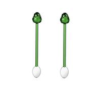 Ichendorf Milano - Juego de 2 cucharillas de alcachofa | Colección Vegetables | H 15 cm | Vidrio Borosilicato | Hecho a Mano