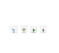 Ichendorf Milano - Juego de 4 vasos de cristal borosilicatado, colección Desert Plants, 35 cl, hecho a mano