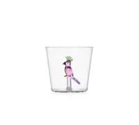 Ichendorf Milano - Tumbler de cacatúa rosa, colección Talking Trees, 30 cl, vidrio borosilicato, hecho a mano