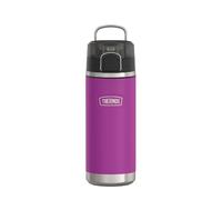 ICON SERIES BY THERMOS Botella de agua de acero inoxidable para niños con boquilla, 18 onzas, ciruela