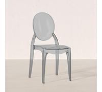 Iconik Interior Ghost Style Silla de comedor transparente - Estilo Victoria Gris Transparente