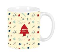 Safta ICONOS MERRY XMAS - Taza Grande de Cerámica, Resistente, Ligera, Duradera, 350 ml, 8x9.5 cm