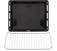 ICQN Bandeja Esmaltada con Rejilla para Horno 46x37,5x3 cm | Compatible con TEKA y Bosch