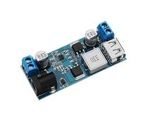 ICQUANZX DC 6V 9V 12V 24V a DC 5V 5A Módulo convertidor reductor, 9-36V Paso a USB Transformador 5V Tablero regulador de voltaje de salida dual