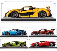 icuanuty Vitrina acrílica para coche de carreras para Lego 42115 Technic Lamborghini Sián FKP 37, almacenamiento a prueba de polvo y organización para LEGO modelo, tamaño: 63 x 30 x 17cm(solo vitrina)