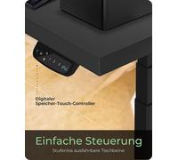ICY BOX IB-EW205B-T: Estructura de escritorio ajustable en altura mediante motorización, para uso sentado o de pie, con control digital