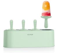 IcyClassic - Juego de 4 moldes de silicona para hacer paletas de helados, fáciles de liberar, reutilizables, para hacer paletas (verde, IcyClassic)