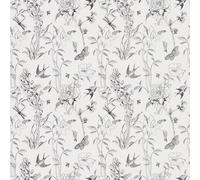 ICYEHAO Papel pintado autoadhesivo blanco y negro, 44 x 1000 cm, flores y pájaros, papel tapiz de bosque para pared, hojas y plantas, papel de pared autoadhesivo para sala de estar, baño, cajón