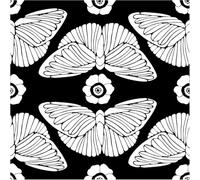 ICYEHAO Papel Pintado Flores y Mariposas,44 x 1000cm Papel Pintado Negro y Blanco Flores Plantas Vinilo Adhesivo para Muebles,Armarios,Libreria,Sala de Estar, Dormitorio,Cocina