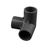ID 40mm 50mm conector de tubería de PVC juntas estéreo de 3 vías conector tridimensional tubería de agua juntas 3D DIY(Grey,50mm)
