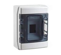 IDE CDN4PT IP65 Cofret Estanco de Distribución Terminal, ABS, Precintable, Gris, 231mm x 166mm x 113mm