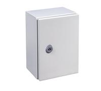 IDE GN403015 Armarios Puerta Opaca con Placa, Gris, 400mm x 300mm x 150mm
