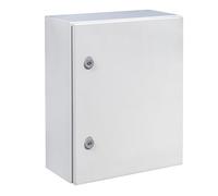 IDE GN604025 Armarios Puerta Opaca con Placa, Gris, 600mm x 400mm x 250mm