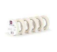 IDEA HOME 6 unidades Cinta de Pintor Ancho 24 mm, Longitud 50 m - Cinta Adhesiva para Trabajos de Pintura - Cintas de Enmascarar, Fácil de Retirar, Color Neutro