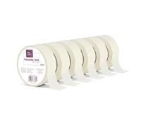IDEA HOME 6 unidades Cinta de Pintor Ancho 48 mm, Longitud 50 m - Cinta Adhesiva para Trabajos de Pintura - Cintas de Enmascarar, Fácil de Retirar, Color Neutro