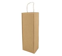 IDEA HOME Bolsas de Vino Kraft 6 Piezas - Bolsas de Cartón Corrugado para Vino, Navidad, Cumpleaños, San Valentín y Fiestas, 115 x 95 x 320 mm
