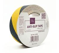 IDEA HOME Cinta Antideslizante Autoadhesiva 50mm x 10m Amarillo Negro - Banda de Seguridad Antideslizante para Escaleras, Rampas y Suelos