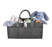 IDEA HOME Organizador de Fieltro, Organizador de Bolsillo, Bolso de Mano, Bolsa de Fieltro con Compartimentos, Organizador Universal de Pañales para Bebé, Gris