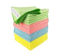 IDEA HOME Set 24 Paños Microfibra Mix 230 g/m² 30x30 cm, Bayetas Absorbentes Reutilizables para Limpieza