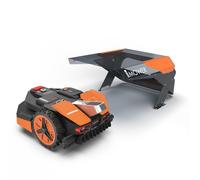 Idea Mower garaje robot cortacésped Mobius L Custom Worx - Transparent/Orange/Anthracite - cubierta protectora resistente a la intemperie impermeable - 800×660×430 mm - panelado aluminio/plástico