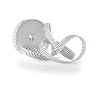 IdeaGenesis - Cinta Persiana 14 MM Ancho x 6 M Blanca Enrollable Recambio Resistente Recogedor Cuerda Carrete Interior Correa Duradera Repuesto Universal Facil Montaje (Blanca Pintas, Cinta 14mm)