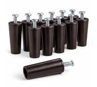 IdeaGenesis - Pack 12 Topes Persiana de 60mm para Persianas Enrollables. Fabricados en PVC. Incluye todo lo necesario para su montaje, Arandelas y Tornillos. (12, Marrón 60mm)