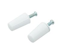IdeaGenesis - Pack 8 Topes Persiana de 40mm para Persianas Enrollables. Fabricados en PVC Blanco. Incluye todo lo necesario para su montaje, Arandelas y Tornillos. (8, Blanco 40mm)