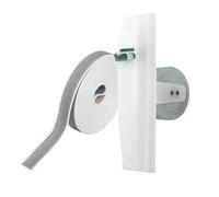 IdeaGenesis - Pack Recogedor persiana para Empotrar en obra y cinta reversible para persianas enrollables | Enrollador persiana y correa 22mm | Sistema Universal (Blanco con Cinta, Grande)