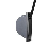 IdeaGenesis - Recogedor Persiana con frente de PVC para carpintería de Aluminio con pivote. Enrollador persiana para embutir o empotrar en obra. Sistema Universal. (Negro Cinta Negra, Cinta 20mm)
