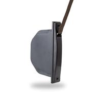 IdeaGenesis - Recogedor Persiana con frente de PVC para carpintería de Aluminio con pivote. Enrollador persiana para embutir o empotrar en obra. Sistema Universal. (Chocolate Cinta Marrón, Cinta 18mm)