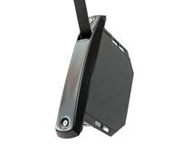 IdeaGenesis - Recogedor Persiana Empotrado Frente Aluminio Negro Cinta 20 mm x 5 m Carrete Enrrollable Mecanismo Muelle Sistema Polea Recambio de Cajetin Compacto Universal (Negro, Cinta 20 mm)