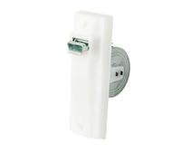 IdeaGenesis - Recogedor persiana para Empotrar en Obra | Enrollador persiana con Muelle Tensor Duradero | Sistema Universal (Blanco Sin Cinta, Pequeño)