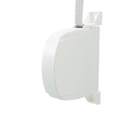 IdeaGenesis - Recogedor Plegable de persiana Enrollable de Exterior - Enrollador abatible con Cinta para fijación en Pared o Marco Ventana - Sistema Universal (Blanco Cinta pintas, Cinta 18mm)