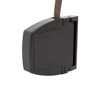 IdeaGenesis - Recogedor plegable de persiana enrollable de exterior - Enrollador abatible con cinta para fijación en pared o marco ventana - Sistema universal (Chocolate cinta marrón, Cinta 20mm)