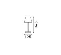 Ideal Lux 286723 LOLITA, lámpara de mesa LED para exteriores, V345mm, 2,8W, 200/70lm, 3000K, color blanco