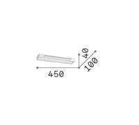 Ideal Lux Aplique de pared LED Balance blanco, metal, ancho 45 cm