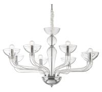 Suspensión Contemporánea Casanova Metal Transparente 8 Luces E14