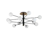 Ideal Lux Cosmopolitan negro/latón 12 luces Ø 145