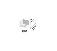 Ideal Lux downlight Spike Square, blanco, aluminio, 10 x 10 cm