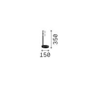 Ideal Lux Lámpara de mesa LED Ping Pong latón 2 luces cristal metal