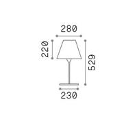 Ideal Lux Lámpara de sobremesa de exterior Arcadia, antracita, altura 53 cm