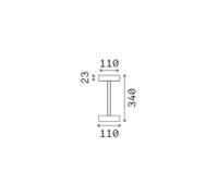 Ideal Lux Lámpara de sobremesa LED recargable para exteriores Toffee,